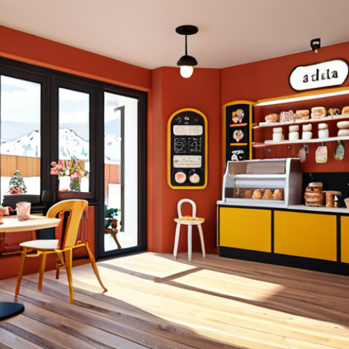 **"A cozy virtual café in Decentraland, decorated with Swedish design elements (e.g., Dala horses, minimalist furniture). Avatars are chatting and drinking *fika* (coffee & pastries). Warm, inviting atmosphere."**